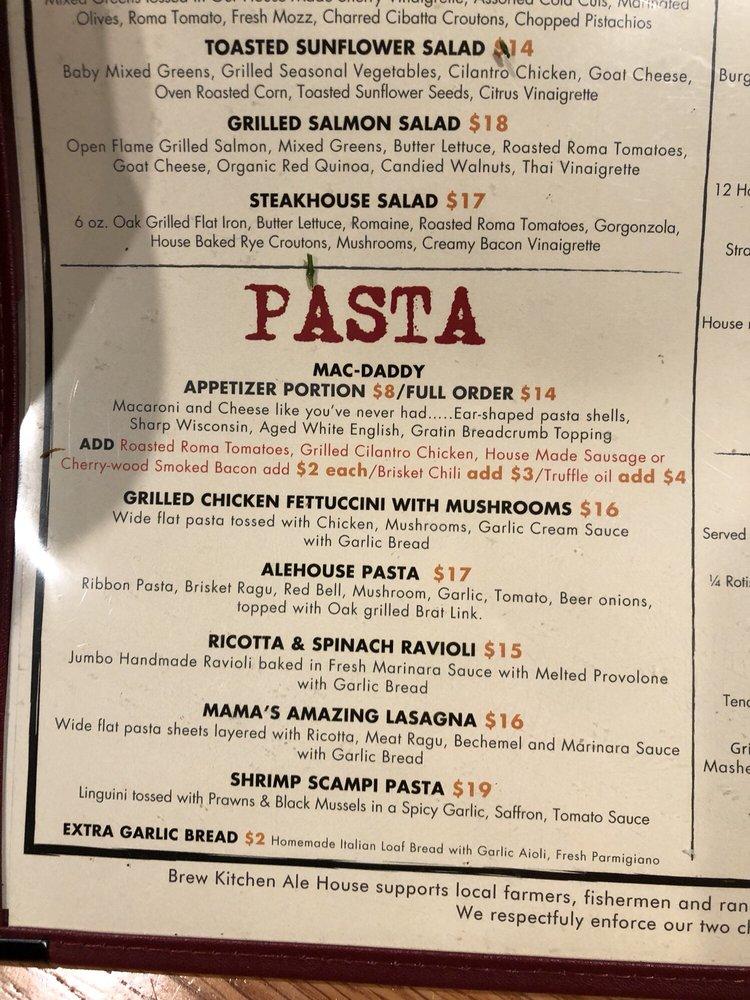 Menu at Brew Kitchen Ale House pub & bar, Los Alamitos