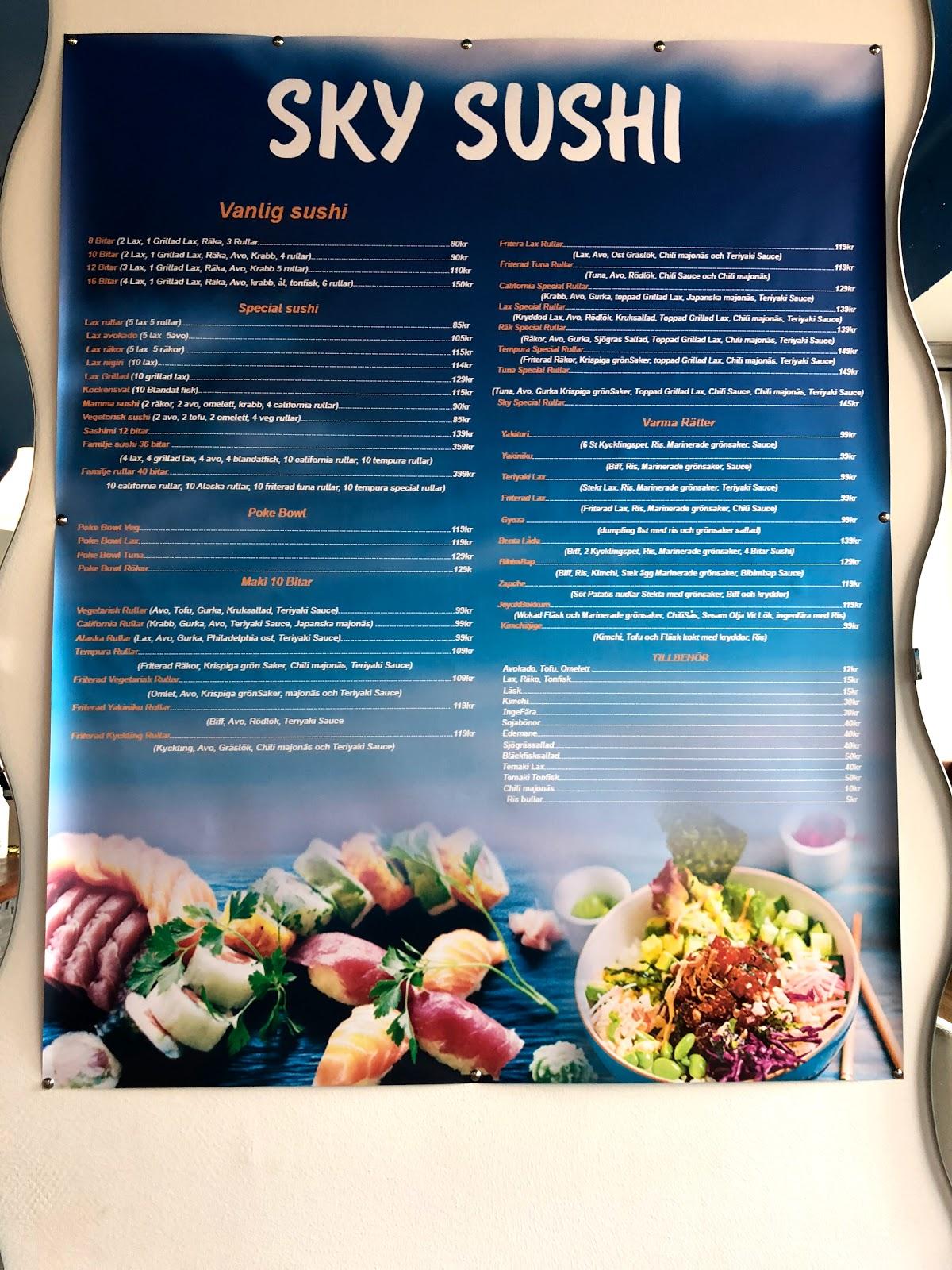 Sky sushi online menu