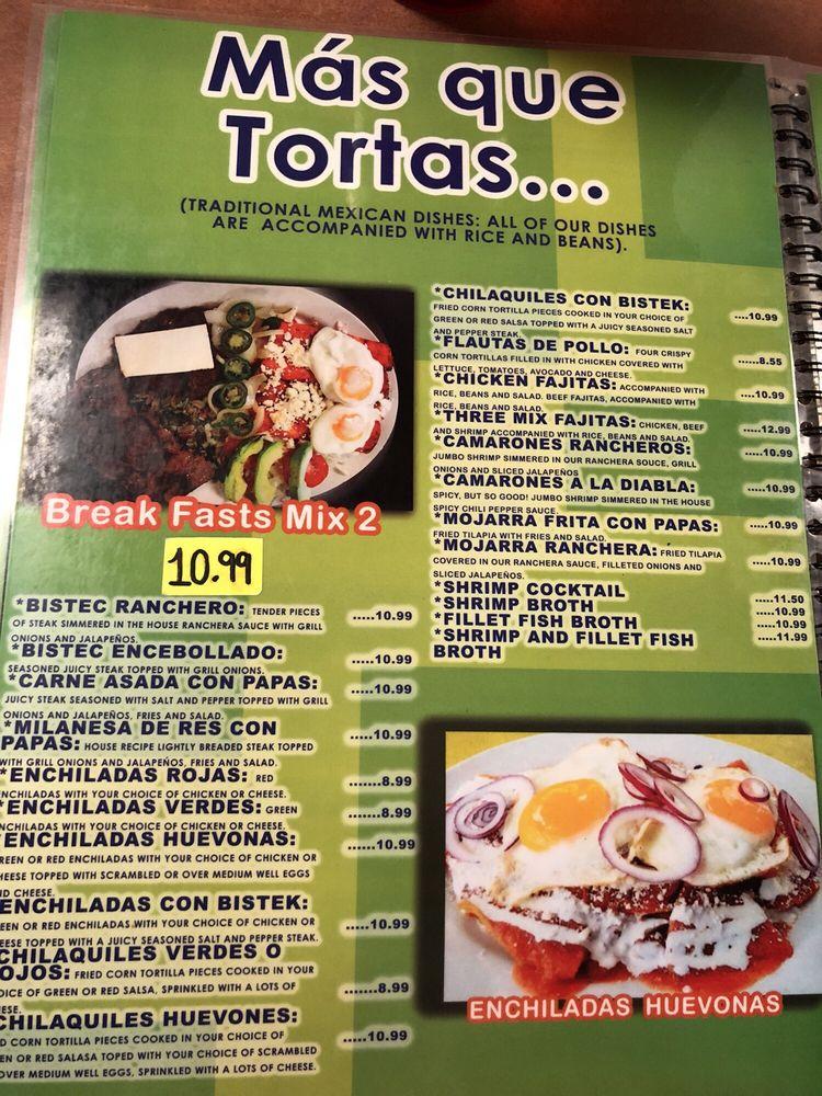 Carta del restaurante Super Tortas El Chavo, Oklahoma City