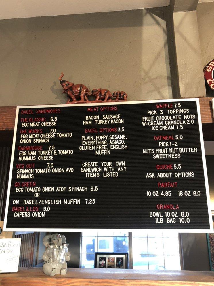 Menu at Granola's Coffee House, Half Moon Bay