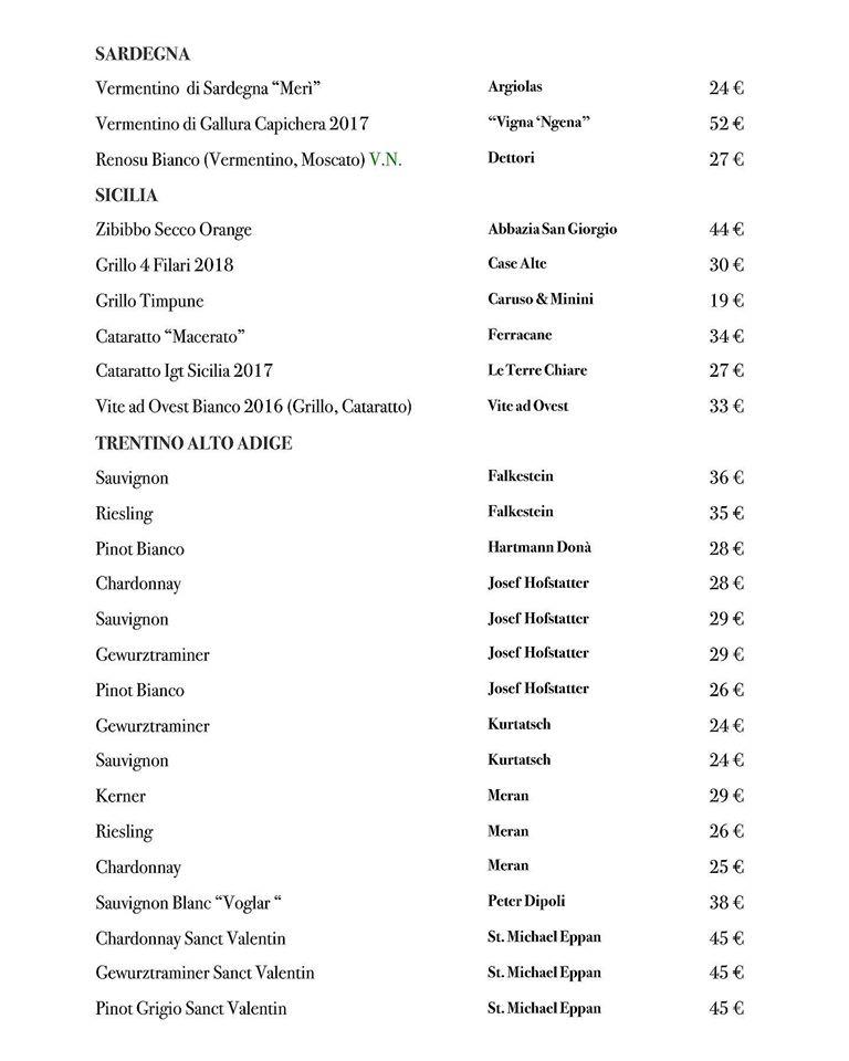 Menu di Ricci - Fine Street Food 