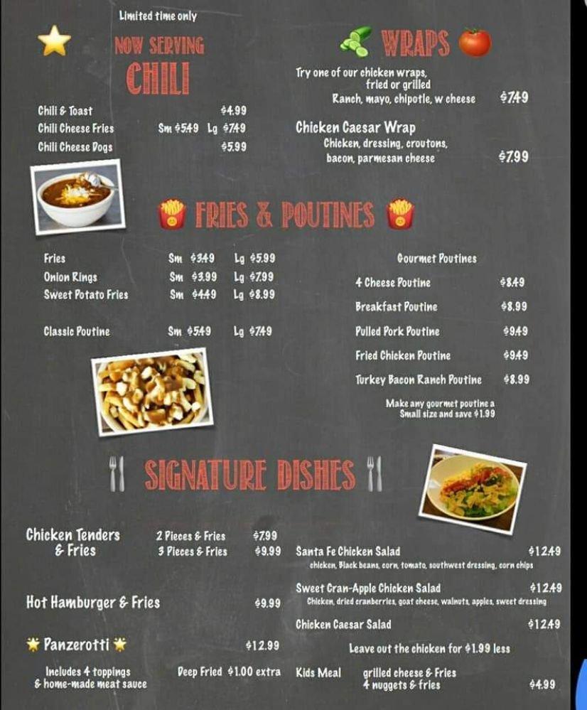 Menu at Thamesville Fast & Fresh Deli & Poutinery & Pizzeria, Thamesville