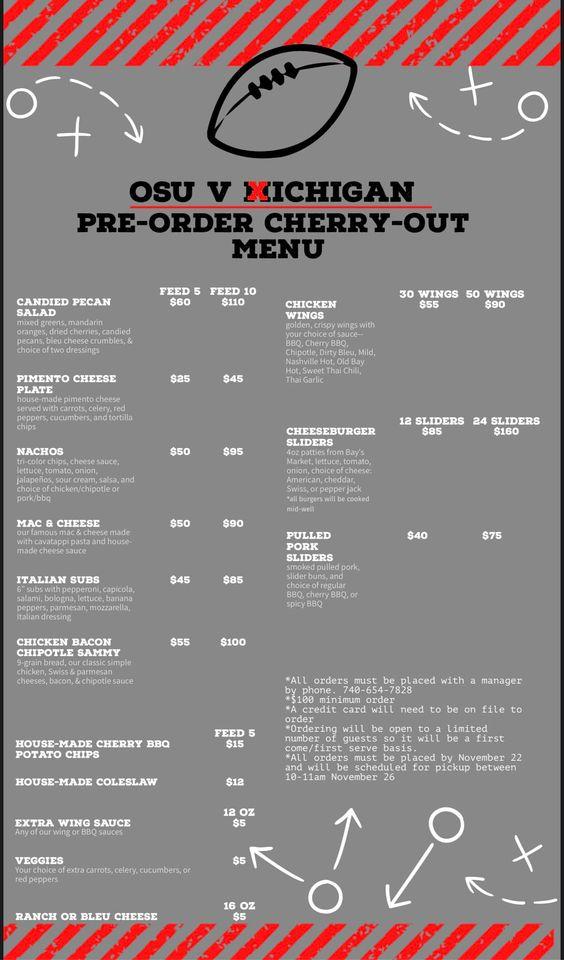 Menu at Cherry Street Pub, Lancaster