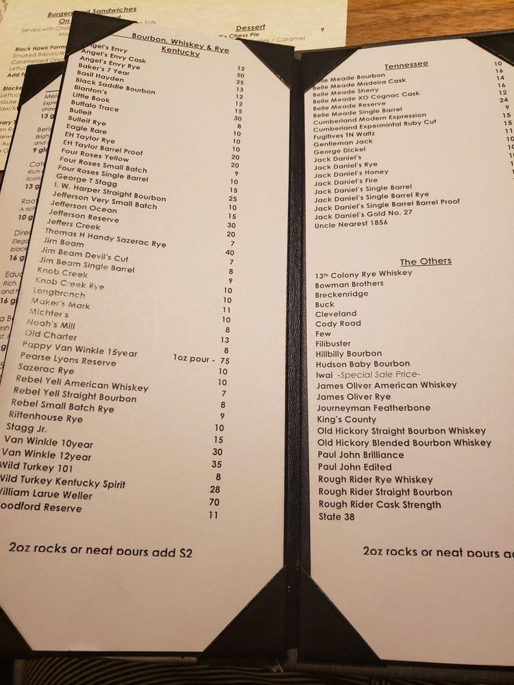 Menu at The Library Restaurant & Lounge, Nashville