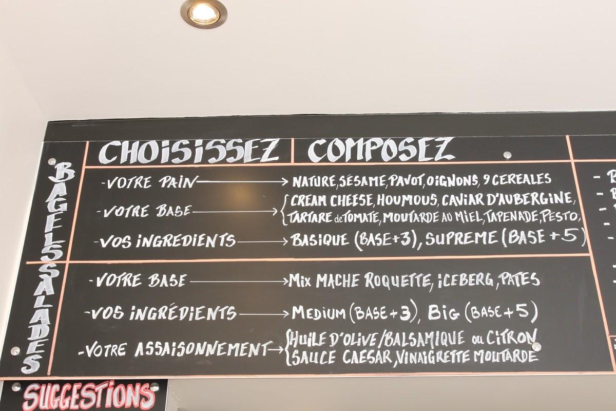 Menu at Bagel Station restaurant, Sceaux