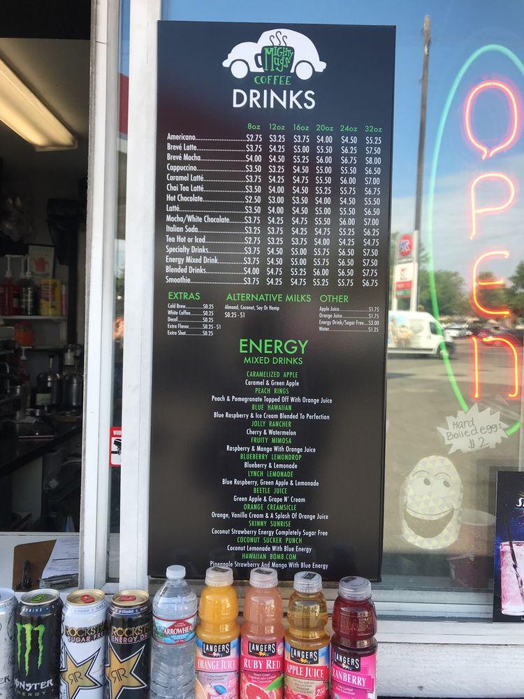 Menu at Mighty Mugs Coffee pub & bar, Kent, E Valley Hwy