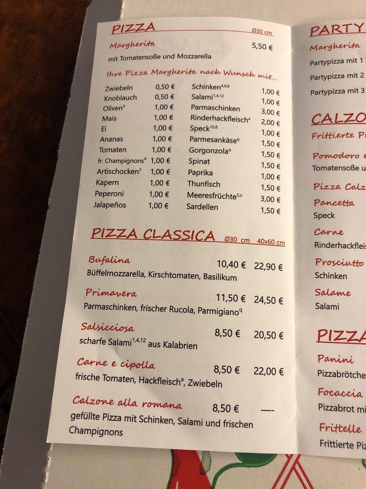 Speisekarte von da Luca Pizza Pasta Insalate, Holzgerlingen