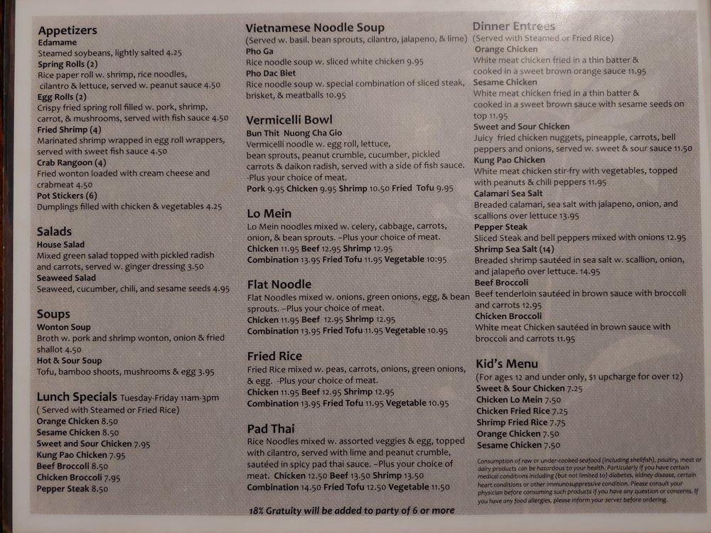 Menu At Bamboo House Restaurant Bonham   R262 Menu Bamboo House 2023 05 