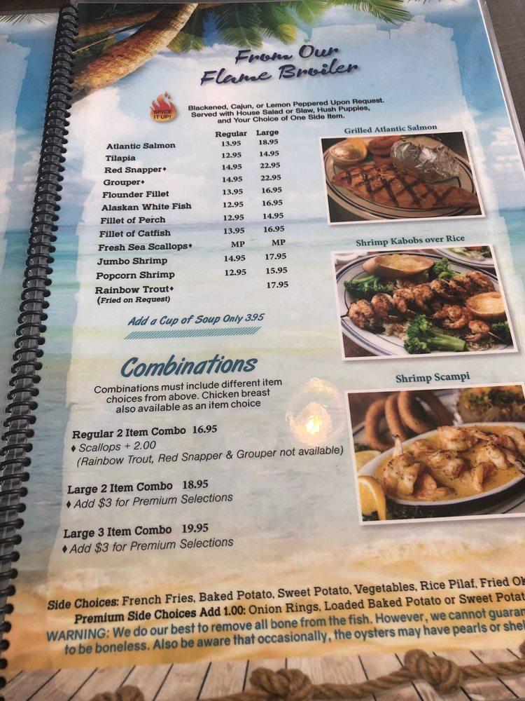 Menu at Bay Breeze Seafood restaurant, Lilburn