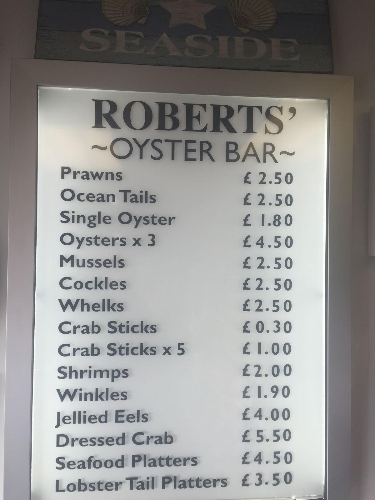 Oyster on sale bar menu