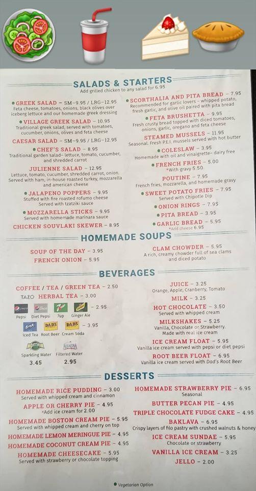 Menu au Walters & Neptunes Restaurant, Port Colborne