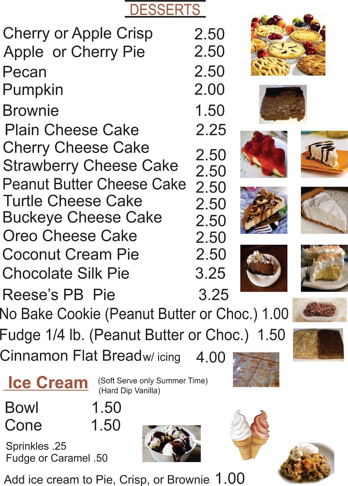 Menu at Dodson's On Broadway pizzeria, New Lexington