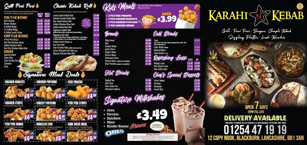 Menu at Karahi n Kebab Blackburn restaurant, Blackburn
