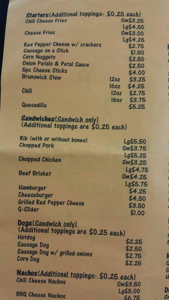 Menu at Red Pepper Grill BBQ, Patterson