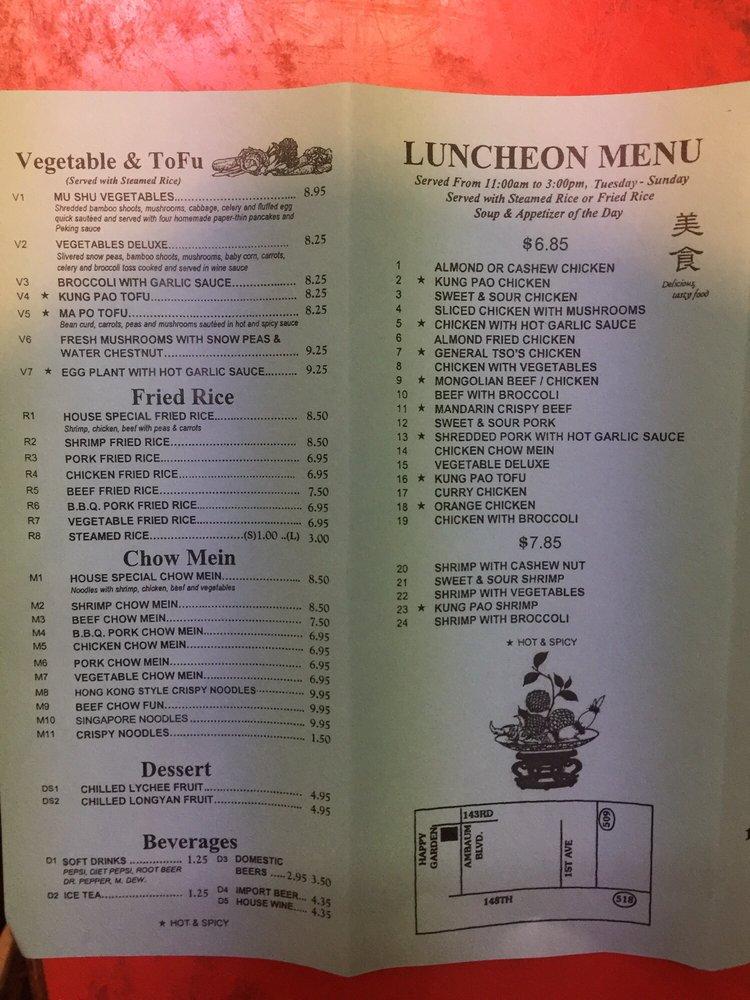 Menu at Happy Garden Chinese Restaurant, Burien