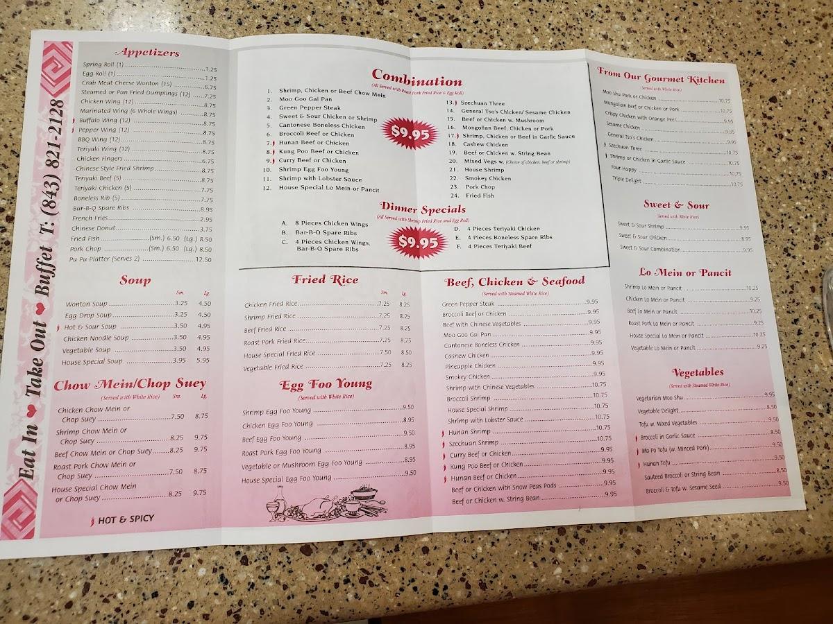 Menu at Chinese Express restaurant, Summerville, Old Trolley Rd
