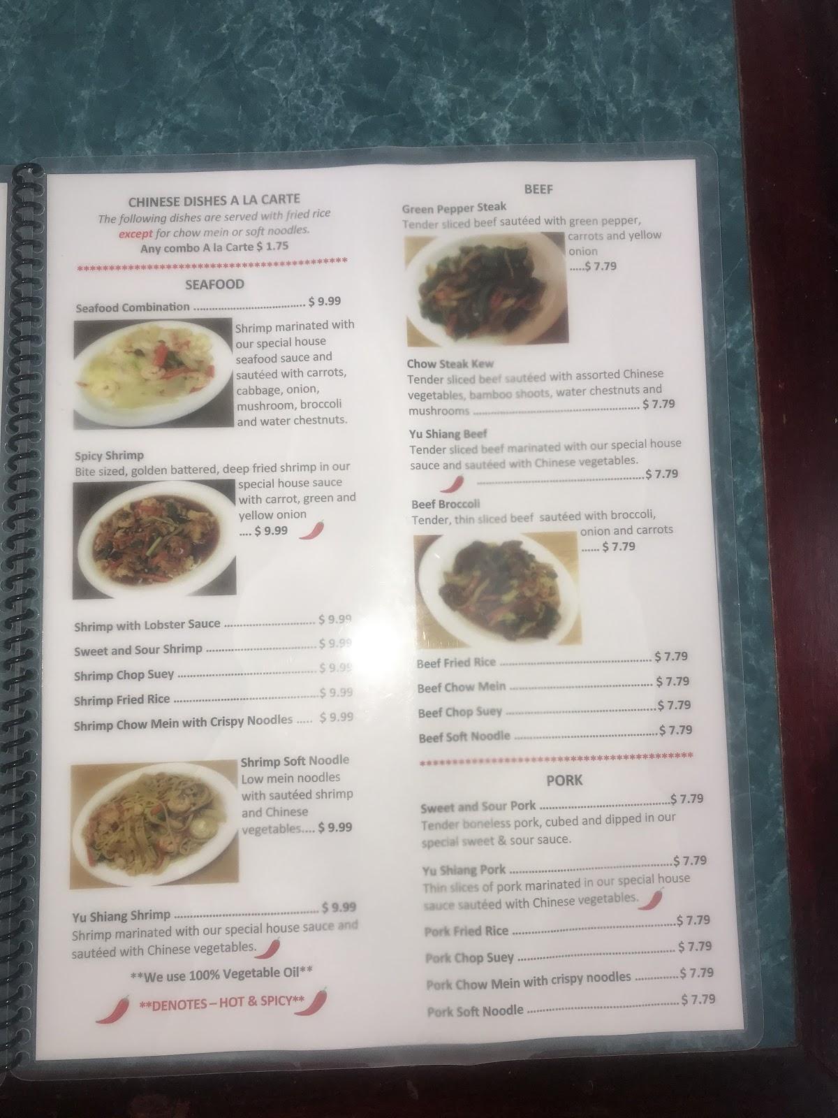 Menu at Golden Plate restaurant, Sarcoxie