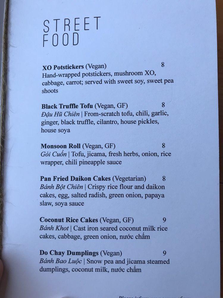Menu at Do Chay Kingsway restaurant, Vancouver
