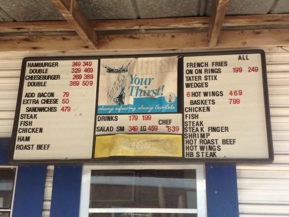 Menu at K's Korner restaurant, Pelahatchie