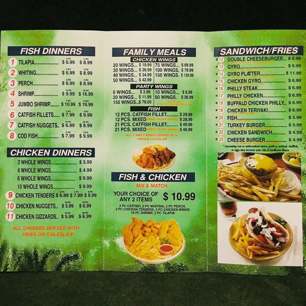Menu at Mikes Fish And Chicken desserts, Covington