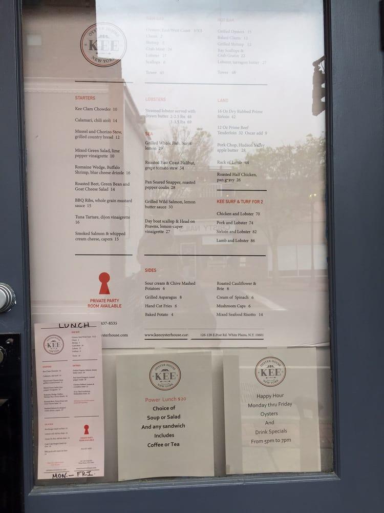 Menu at KEE Oyster House pub & bar, White Plains