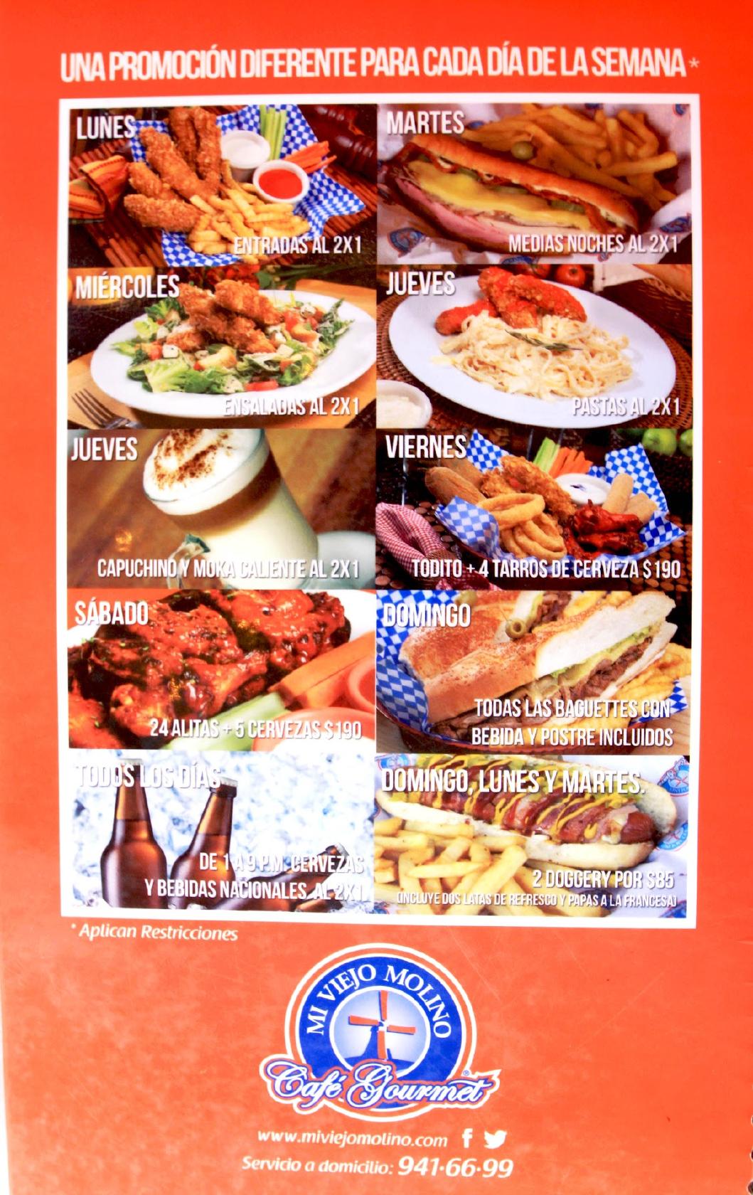 Menu at My Old Mill Plaza Dorada pub & bar, Merida, Plaza Dorada Calle 50  Num. 143 Locales 111