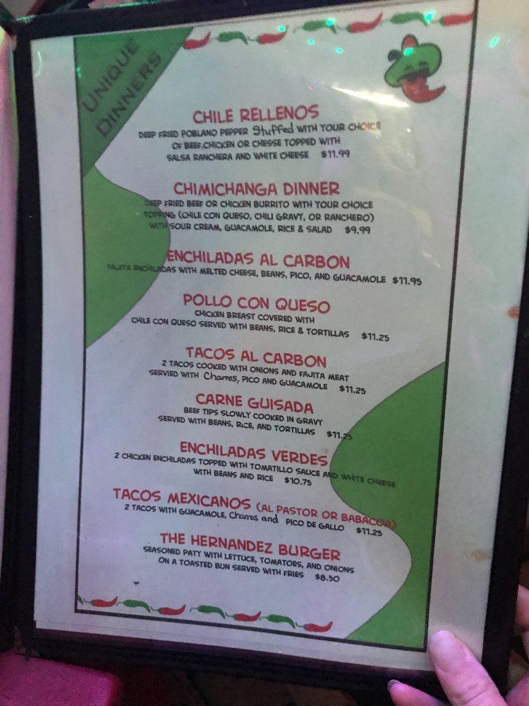 Menu at Carlito s Mexican Restaurant Beaumont 890 Amarillo St