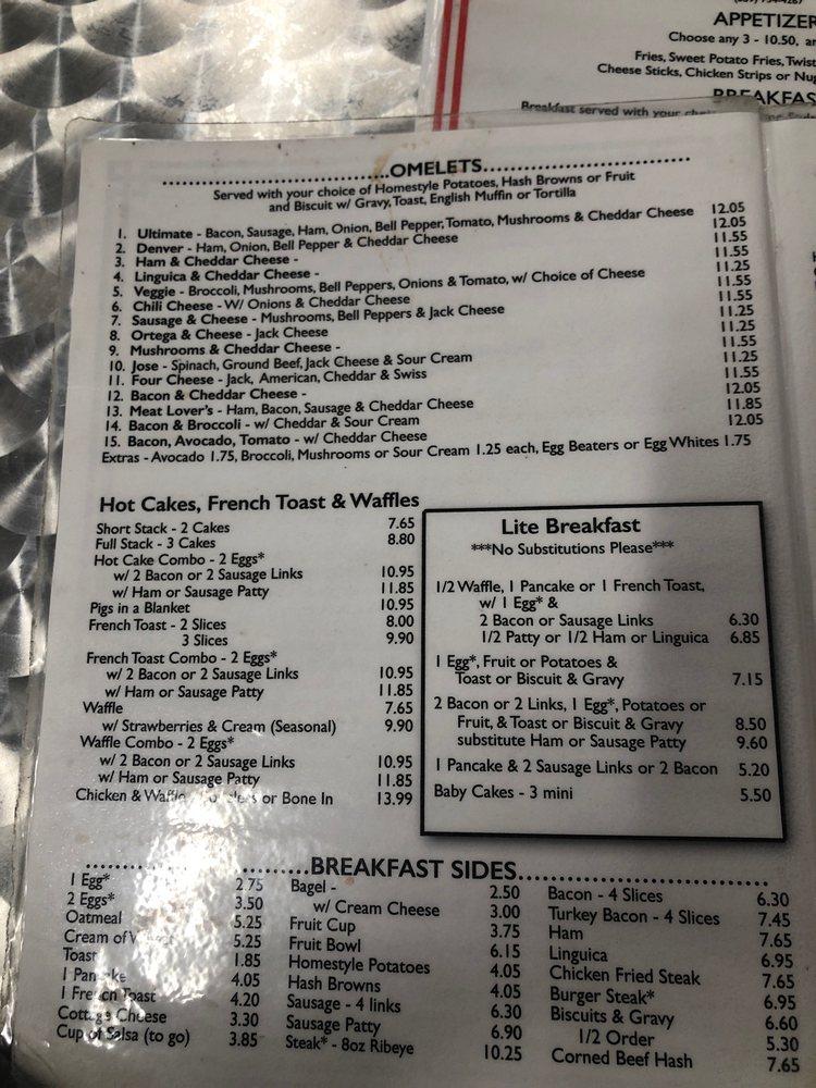Menu at The Corner Café cafe, Visalia, W Goshen Ave