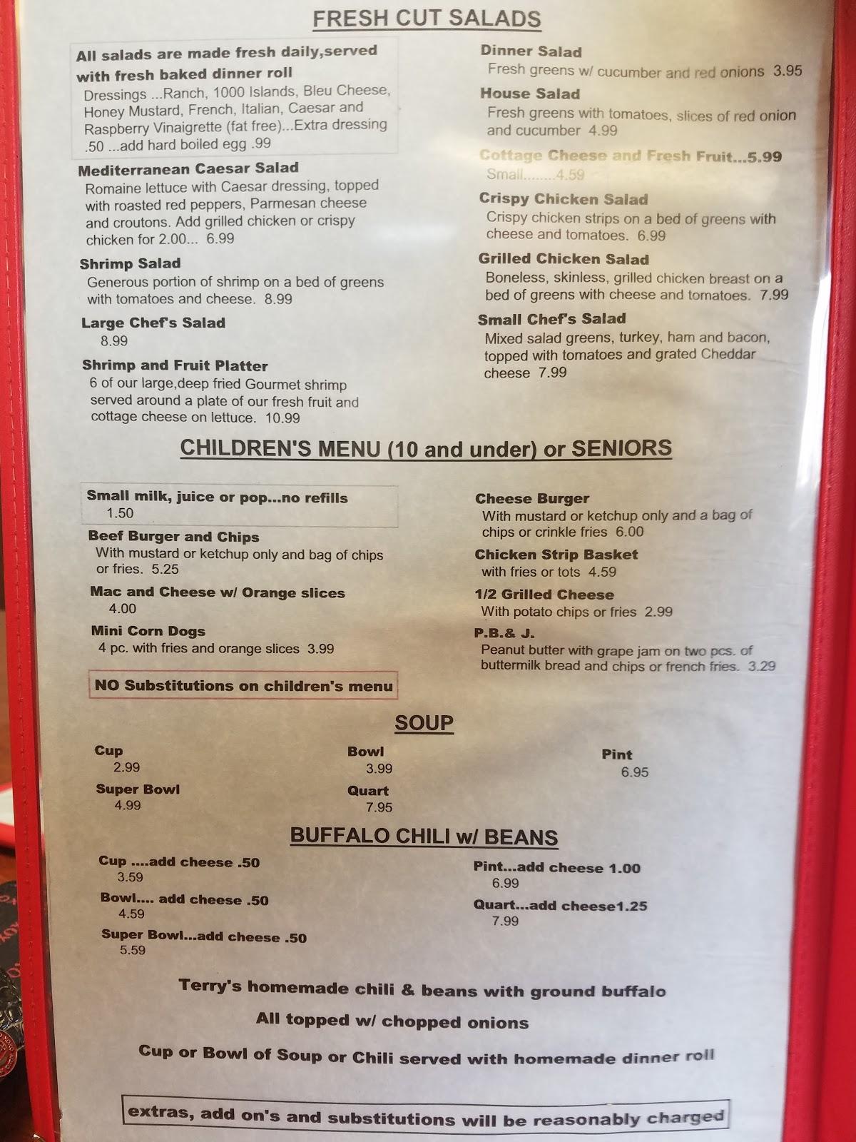 Menu at Blue Ribbon Café & Bakery, Emmett