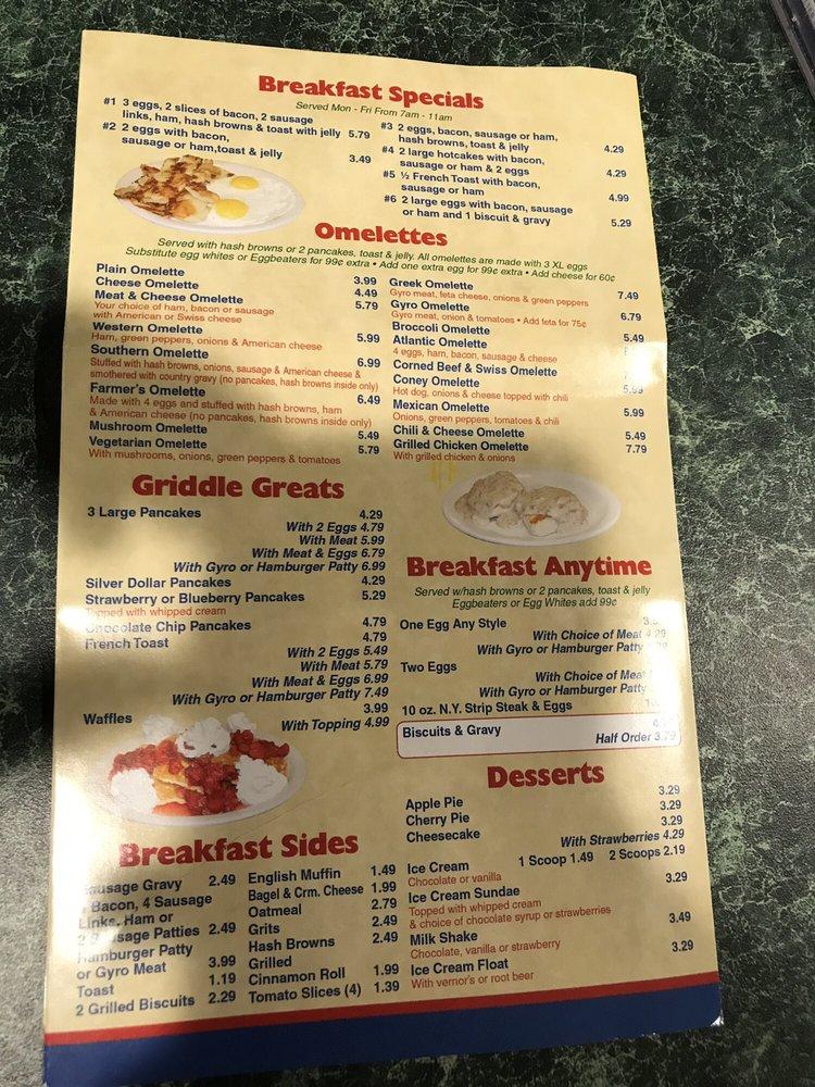 Menu at Atlantic Coney Island restaurant, Sterling Heights