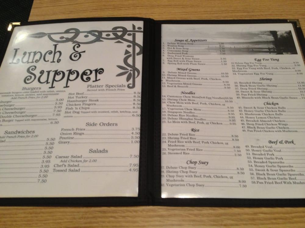 Menu at Lake View Restaurant, Lac du