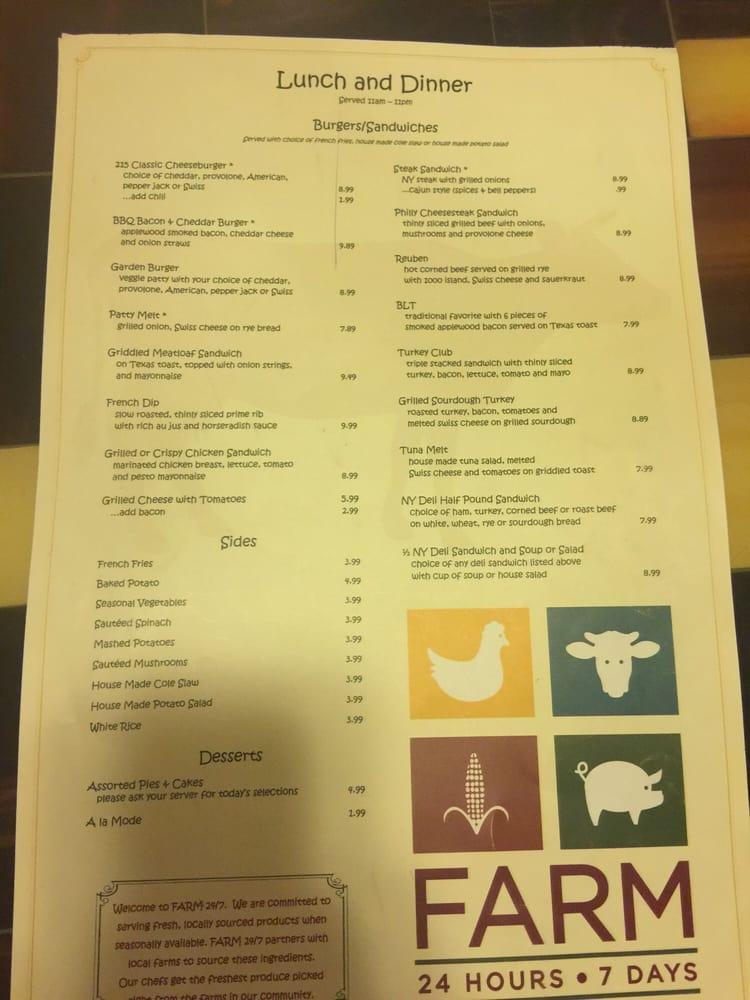 Menu at Farm cafe, North Las Vegas, N Aliante Pkwy