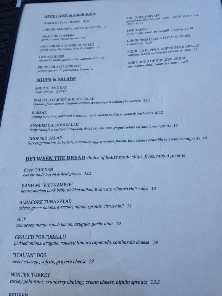 Menu at Lucca Bar & Grill, Benicia