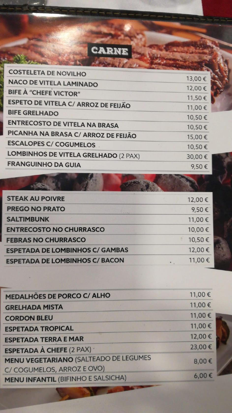 Menu em Restaurante Sabores da Romeira, Coimbra