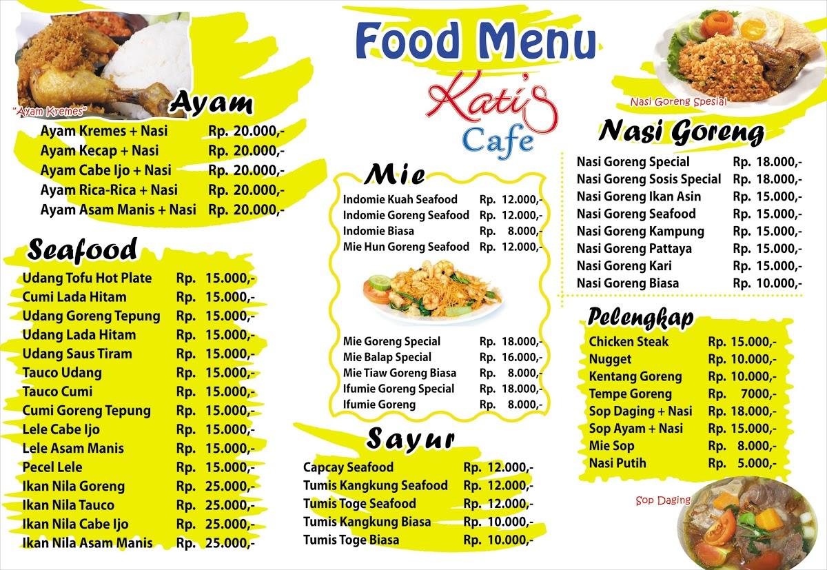 Menu at KatiS Cafe, Medan