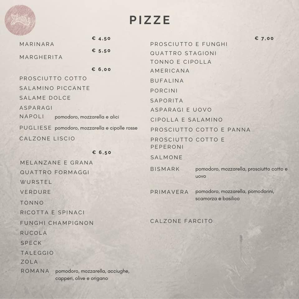 Menu da La Gatta al Lardo pizzeria, Verdello