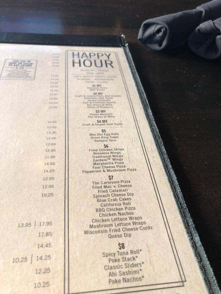 Menu at Yard House pub & bar, Rancho Cucamonga, N Mainstreet