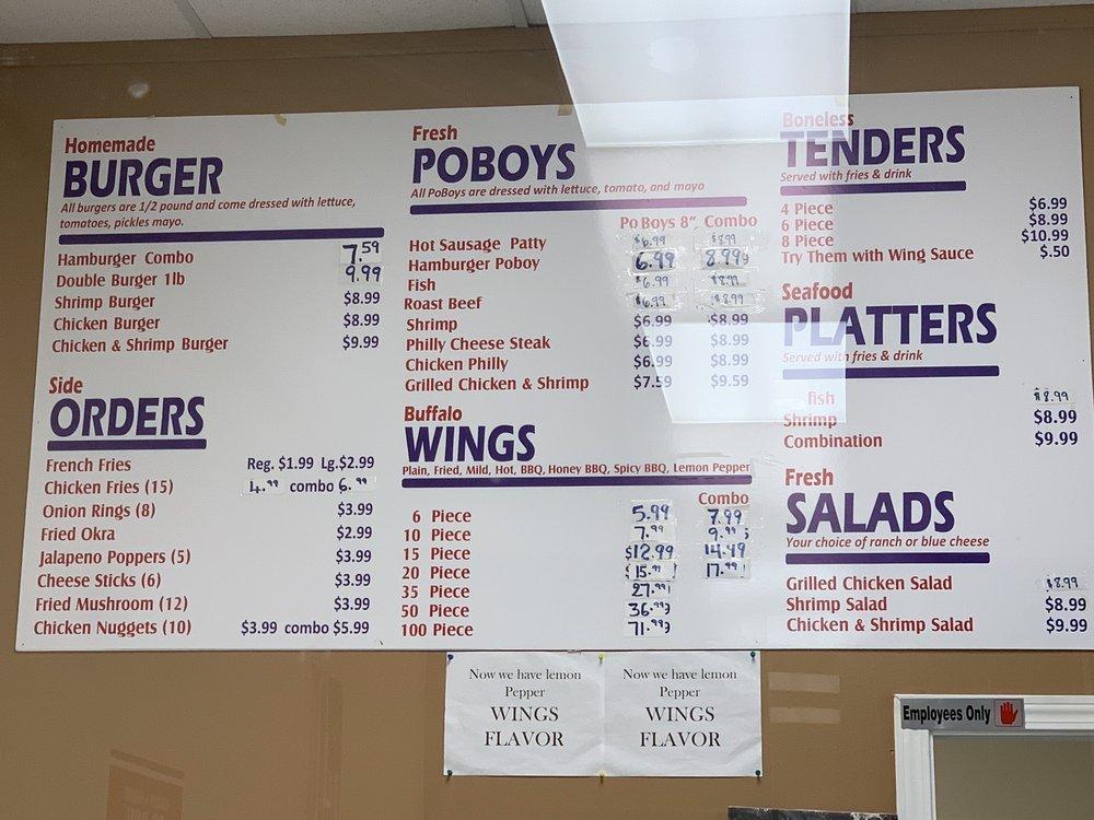 Menu at Best Burger And Wings fast food, Donaldsonville