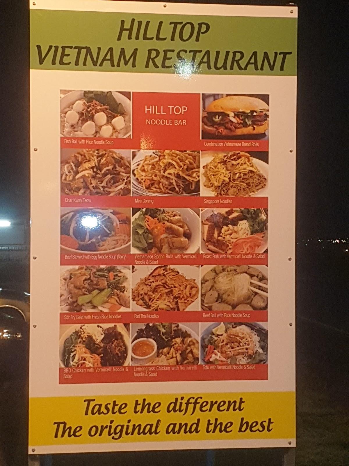 Menu at Hill Top Vietnam Restaurant, O'Halloran Hill