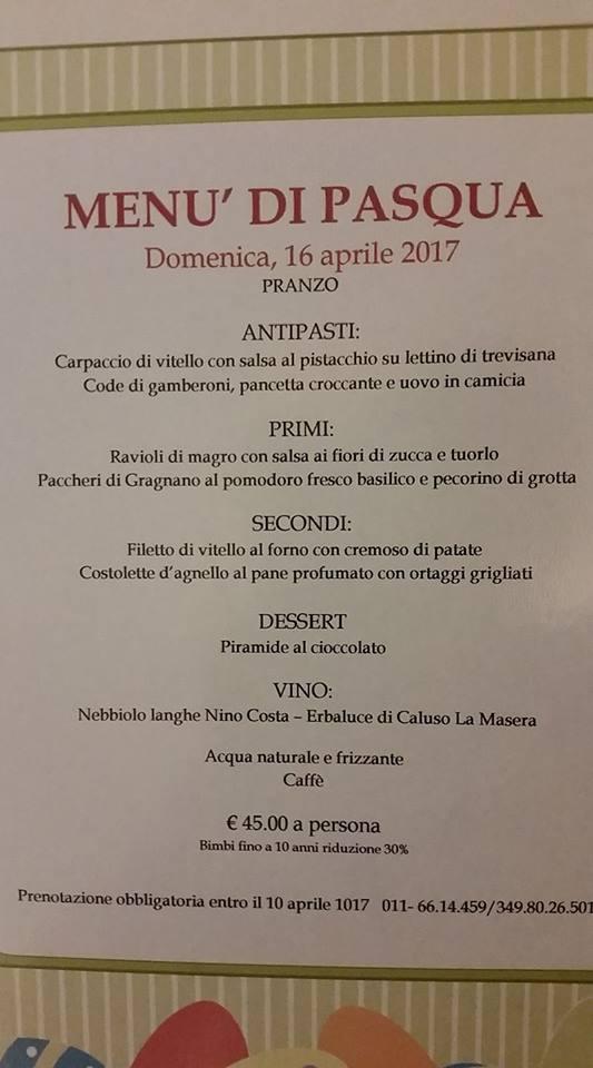 Menu di Va Pensiero 