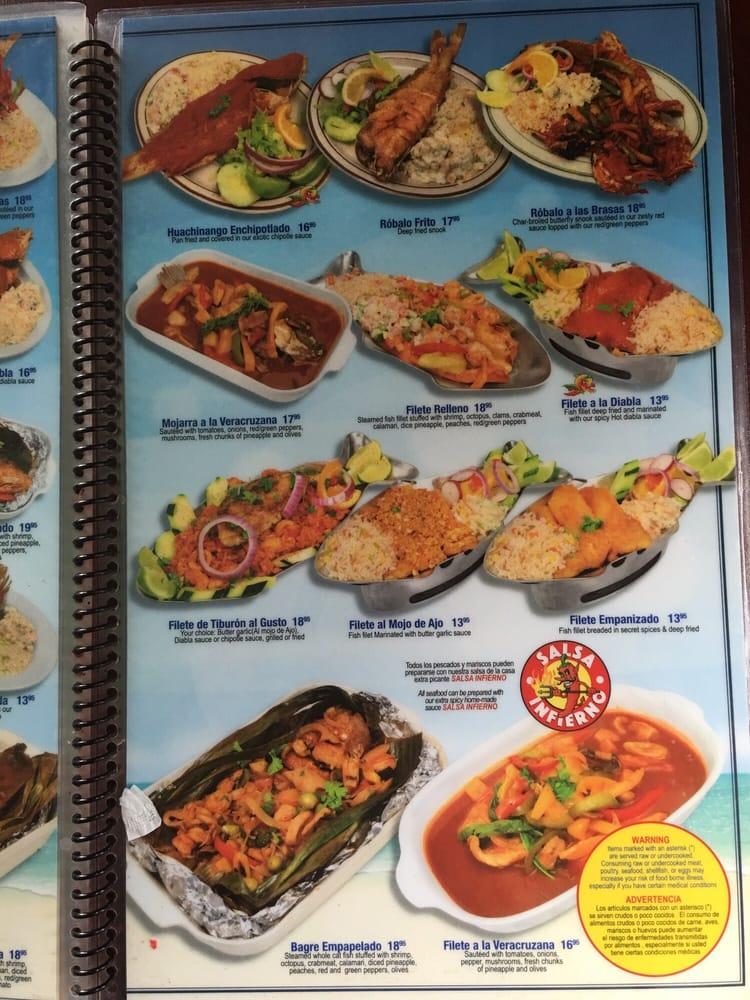 Menu at La Canoa restaurant, Waukegan
