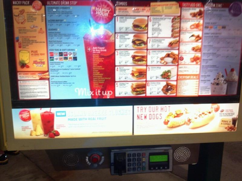 Sonic Menu, Updated Sonic driver's side menu, Streetsboro, …