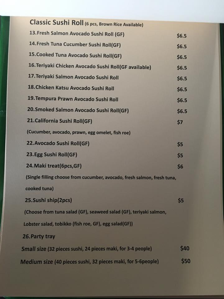 Menu at Sushi Lovers Raby Bay restaurant, Cleveland, Shop 13/152166