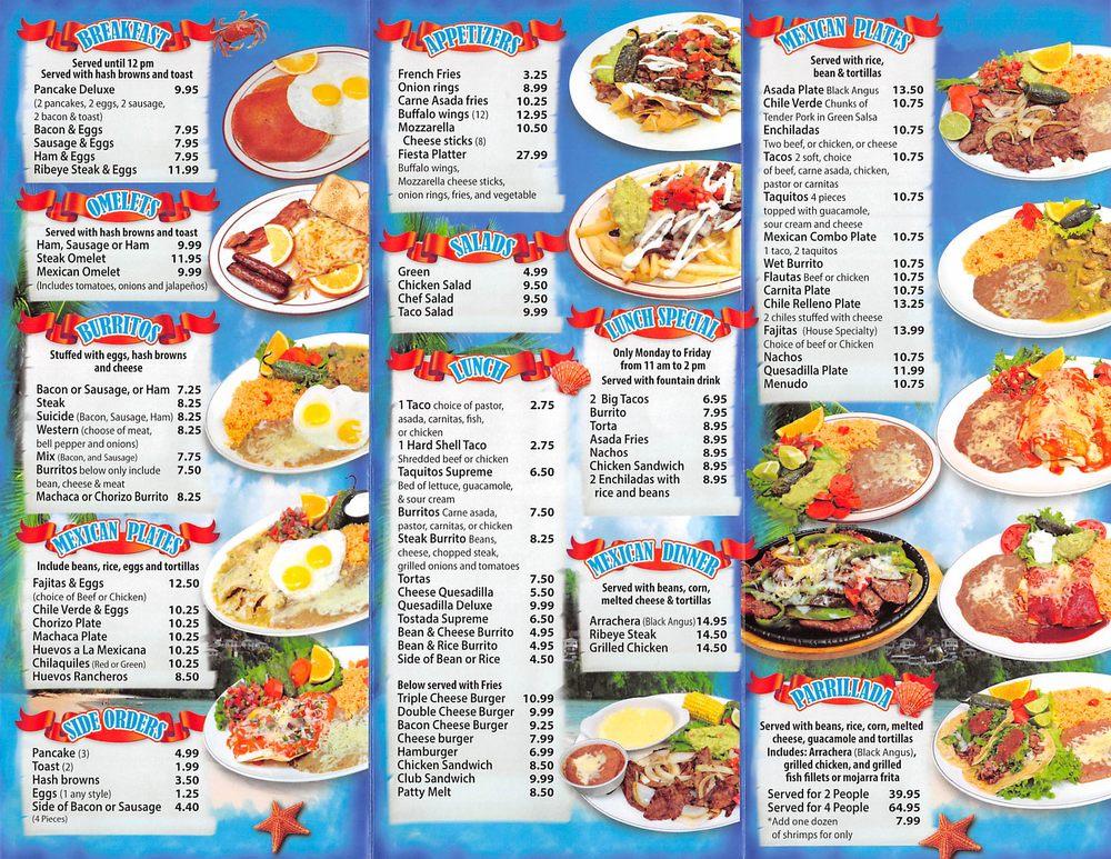 Menu at La Parrilla Guacamole Grill restaurant, Stanton