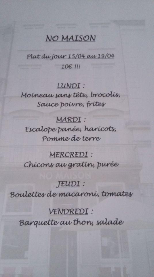 Menu de No Maison