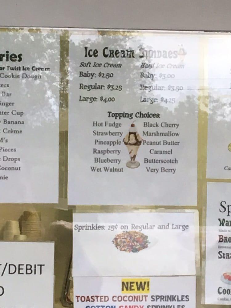 Menu at Karen's Produce & Ice Cream, Fort Hunter