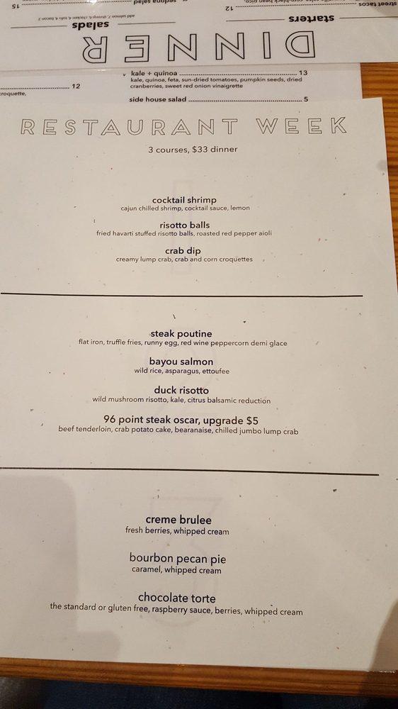 Menu at District. Pour House + Kitchen pub & bar, Kansas City