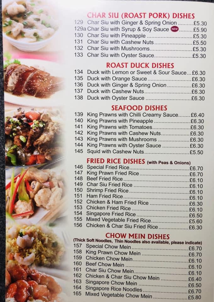 Menu at Panda Take Away restaurant, Livingston