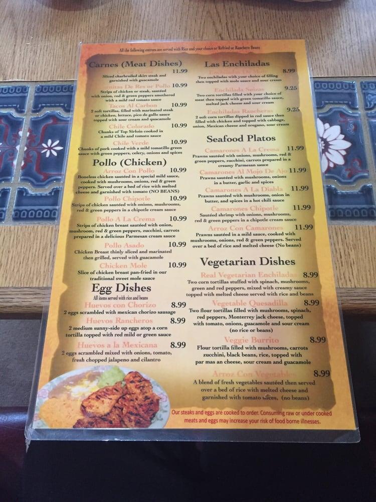 Menu at Real Tequila Bar and Restaurant, Anacortes