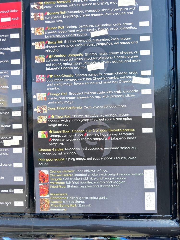 Menu at Los Sushi Lovers restaurant, National City